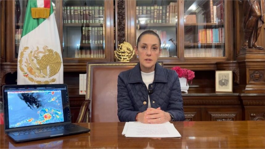 Claudia Sheinbaum sobre la trayectoria del huracan Erick Es fundamental