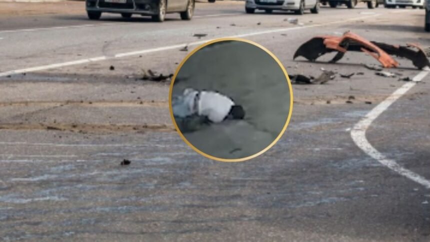 Motociclista es proyectado tras colisionar con un vehiculo estacionado durante