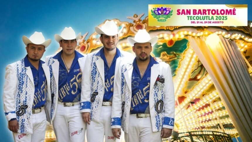 Calibre 50 se presenta gratis en las Fiestas Patronales San Bartolomé Tecolutla 2025