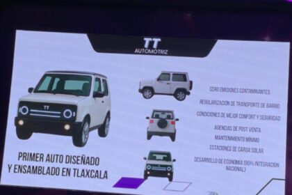 Costo de 100,000 pesos para vehículo con capacidad para cinco pasajeros y piezas locales