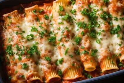 Canelones de requesón con salsa de tomate: receta rápida con 6 ingredientes en menos de una hora
