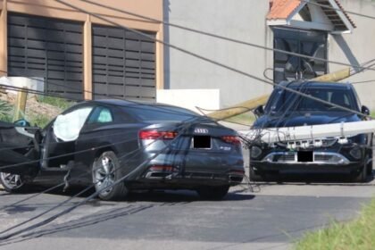 caos vial en gran jardin por intento de esquivar un