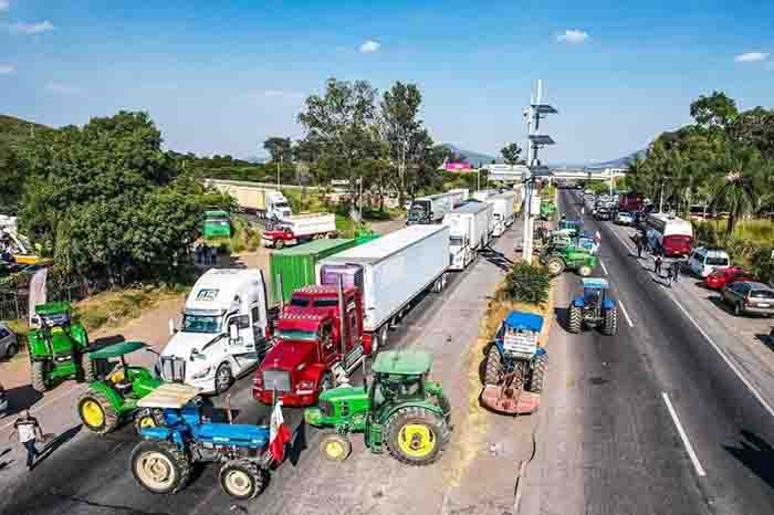 carreteras afectadas por el megabloqueo de agricultores en el pais
