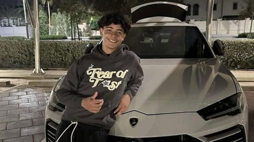 cristiano ronaldo jr a sus 15 anos presenta su lamborghini