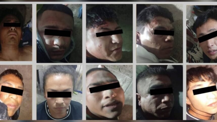detencion de 10 personas en edomex por robo de vehiculos