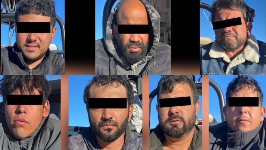 detencion de siete sujetos en tecate con nueve armas de