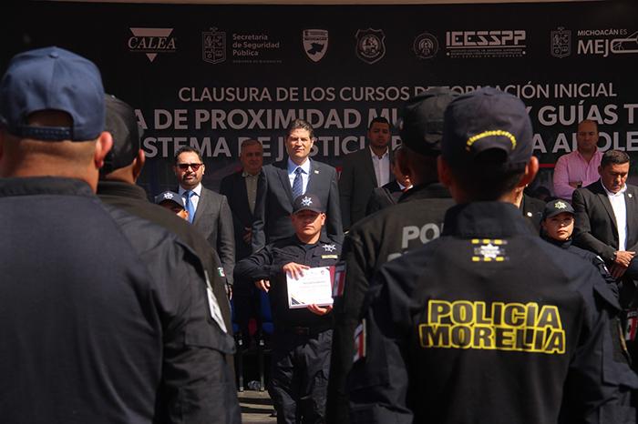 graduacion de 81 nuevos elementos de la policia morelia