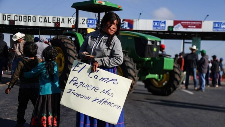 productores agricolas mantienen bloqueos en 12 carreteras y dos autopistas