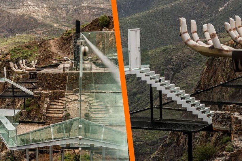 Pueblo Mágico de México presenta escalera al cielo, manos gigantes y tobogán de cristal