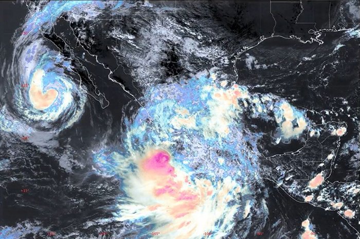 se forma la tormenta raymond que provocara lluvias intensas en