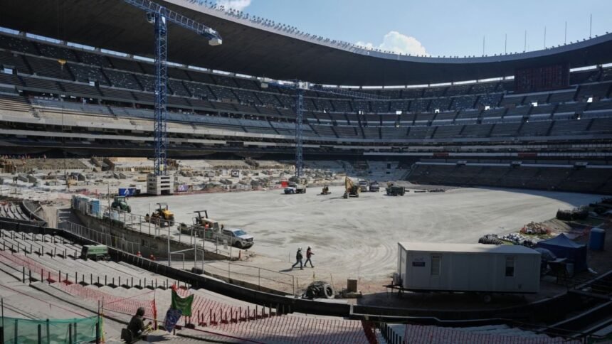 avances en la remodelacion del estadio azteca finalizaran el 28