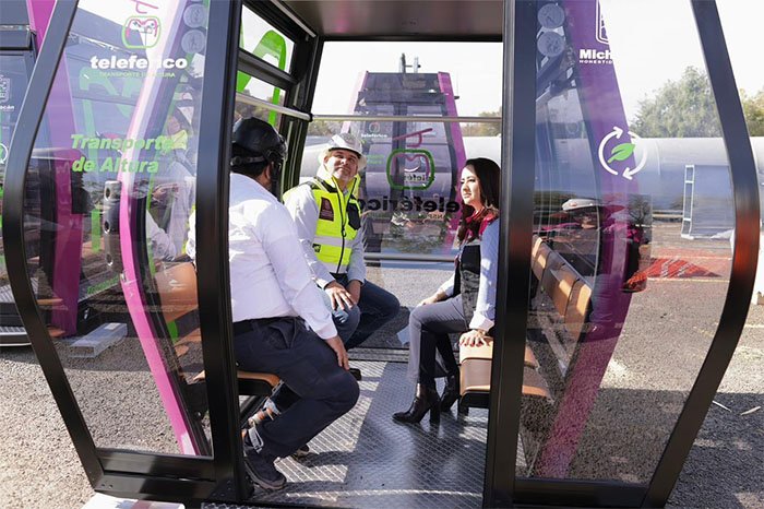 bedolla y butanda destacan avance del teleferico en morelia que