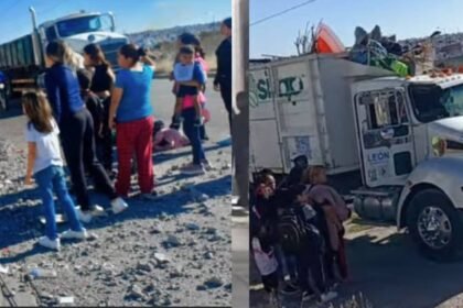 camion de siap colisiona con poste de cfe en leon