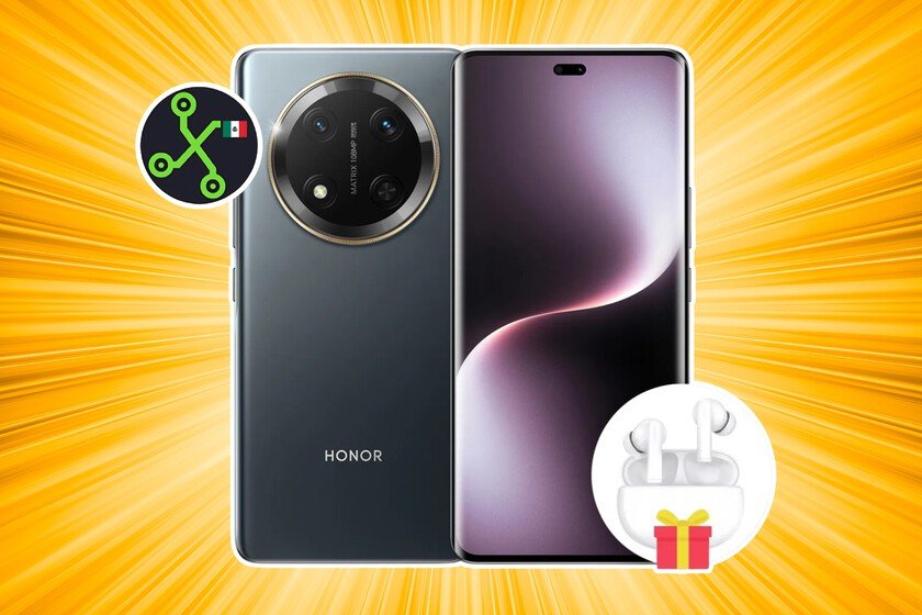 Celular Android de gama media con tres cámaras y 256 GB de memoria incluye audífonos inalámbricos