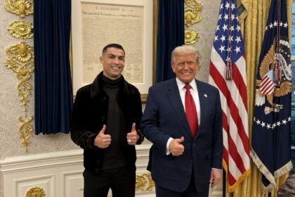 cristiano ronaldo se reunio con trump en la oficina oval