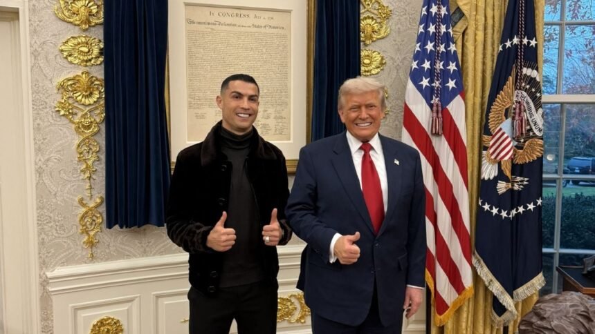 cristiano ronaldo se reunio con trump en la oficina oval