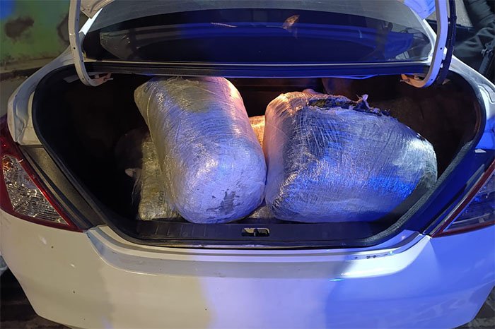 detencion de un hombre con aproximadamente 30 kilos de mariguana