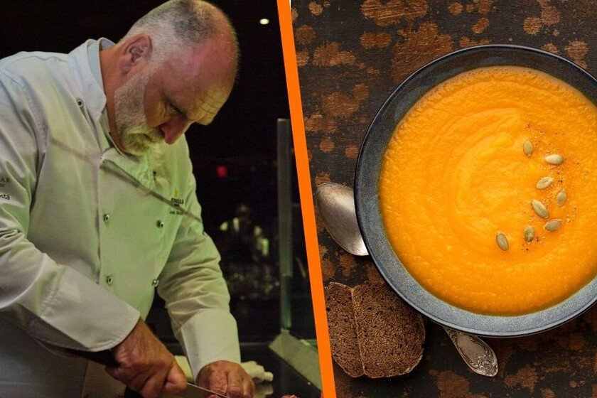 El ingrediente que reemplaza la nata en la crema de calabaza del chef José Andrés