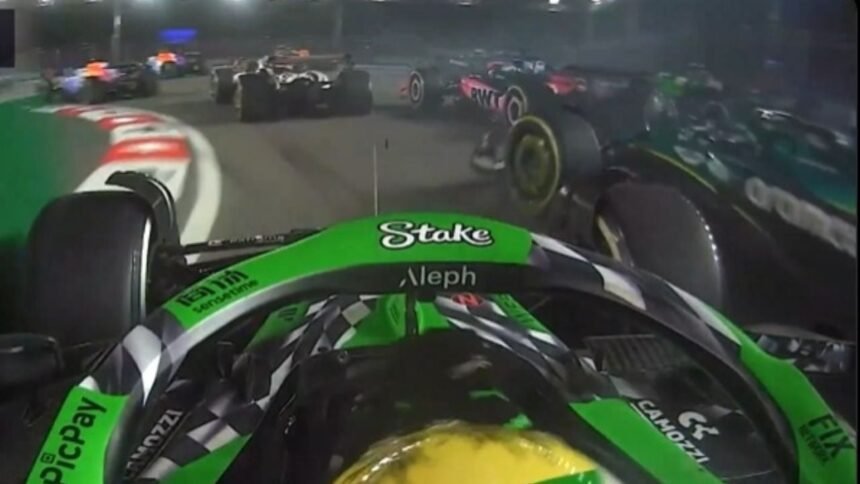 gabriel bortoleto sufre accidente en la arrancada del gp de