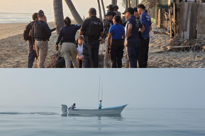 la busqueda del estudiante arrastrado por el mar en playa
