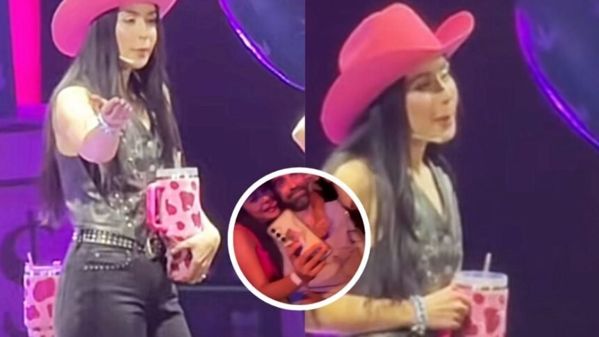 Lupita Villalobos confronta a fan en pleno espectáculo por acercamiento a su esposo