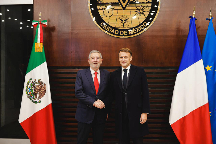 macron se encuentra en mexico para reunion oficial con sheinbaum