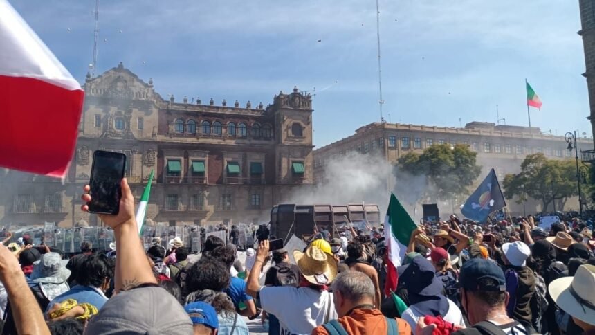 marcha de la generacion z termina en enfrentamientos cerca de