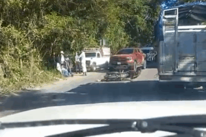 motociclista sufre lesiones en accidente en la carretera huejutla atlapexco