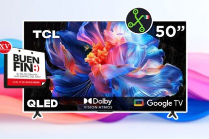 Pantalla 4K de 50 pulgadas con Google TV, modelo 2025 y compatible con aplicaciones de streaming