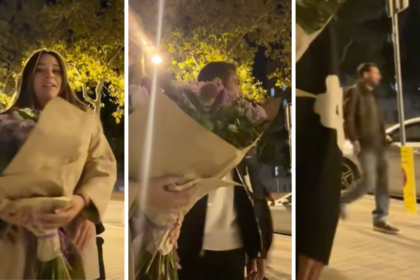 Pareja registra su cita romántica mientras Leo Messi pasa por detrás