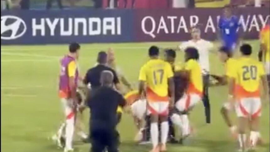 pelea violenta durante el mundial sub 17 en qatar tras