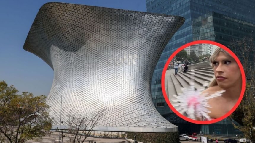Prohibición de tomar fotografías en el exterior del Museo Soumaya