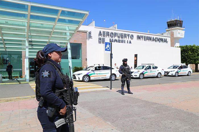 refuerzo de seguridad en el aeropuerto internacional de morelia por