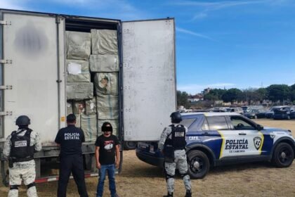 secretaria de seguridad y paz recupera tractocamion con mercancia de