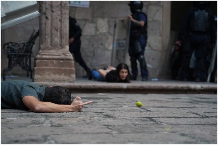 siete personas son detenidas por la fge por danos en