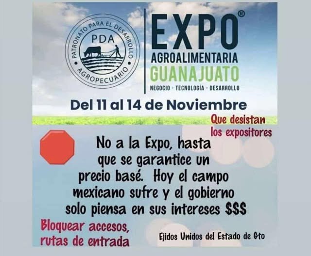 suspension del acto inaugural en la expo agroalimentaria