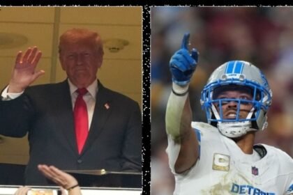 trump presente en el encuentro lions commanders en washington jugadores de