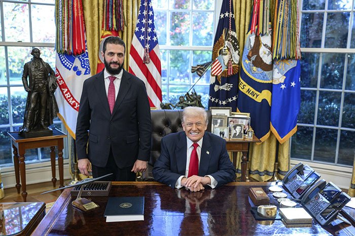 trump se reune con el presidente de siria ahmed al sharaa