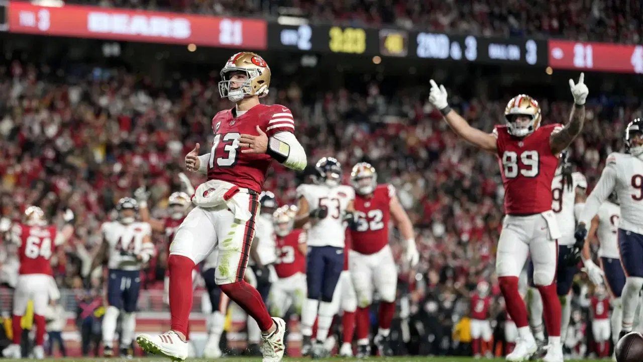 49ers derrotan a los Bears en Sunday Night Football de 80 puntos