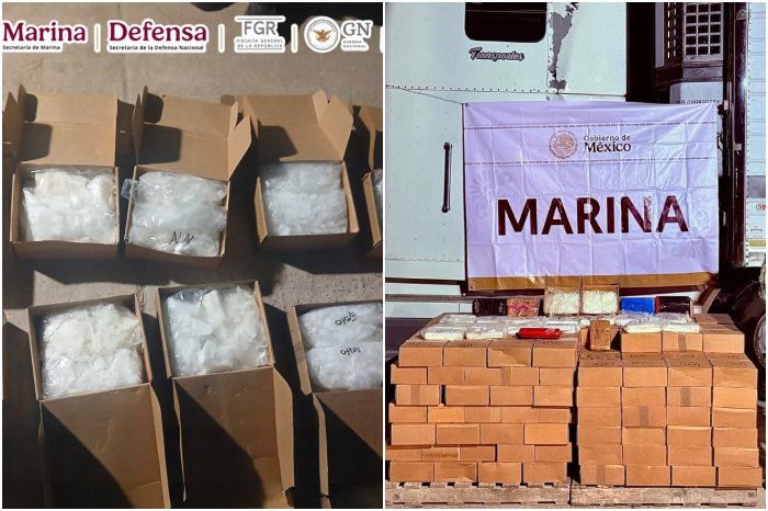 agentes federales confiscan 500 kilogramos de metanfetamina en el puerto