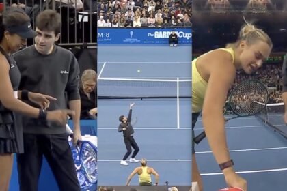 aryna sabalenka y naomi osaka permiten que un fan juegue