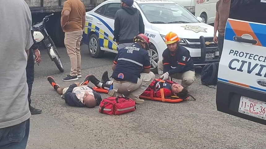 conductor se da a la fuga tras atropellar a dos