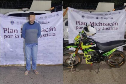 detienen a un hombre armado en motocicleta en lazaro cardenas