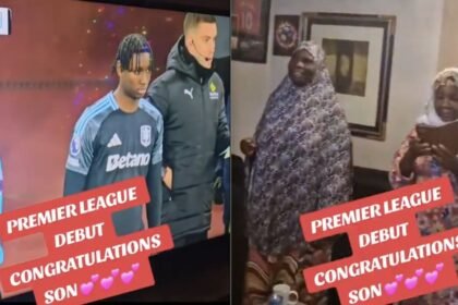 Futbolista del Aston Villa debuta en Premier; madre celebra en TV