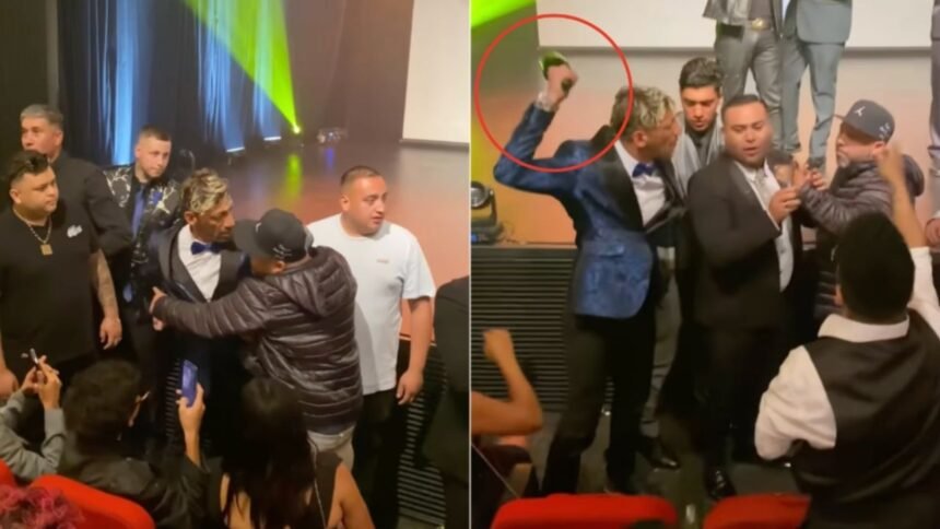 Influencers protagonizan riña violenta en fiesta de gala