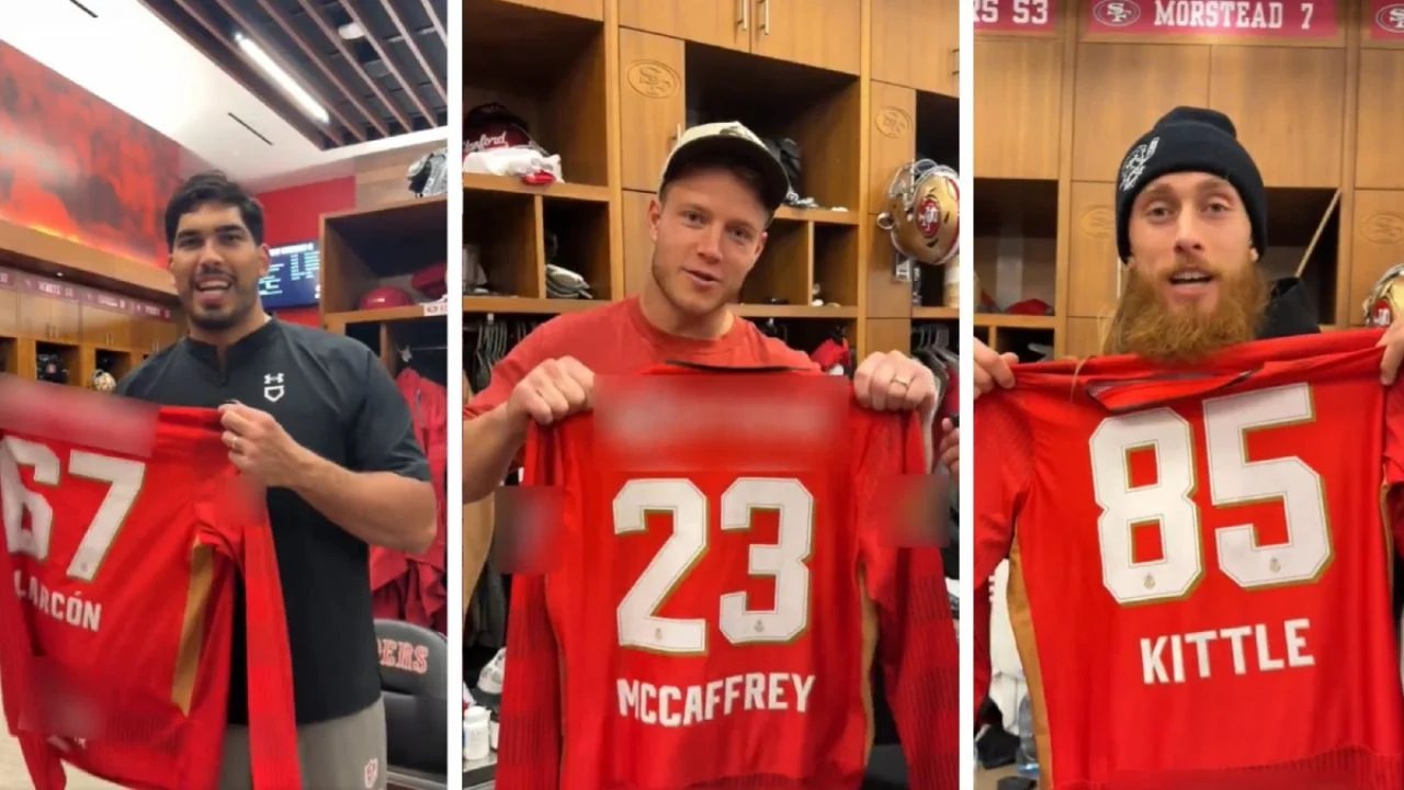 isaac alarcon christian mccaffrey y george kittle envian mensajes de