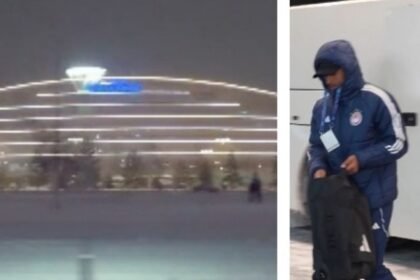 kairat almaty y olympiacos juegan el partido mas frio en