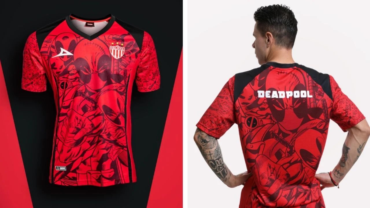 necaxa presenta camiseta inspirada en el comic de deadpool personaje