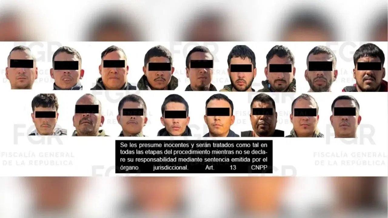 Procesan a 17 del Cártel del Golfo por armas largas y cortas