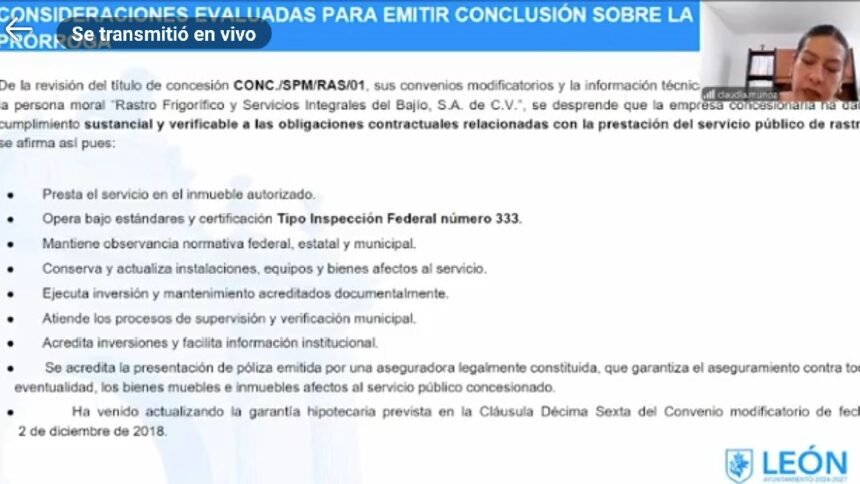 prorroga de cinco anos a concesion del rastro es aprobada